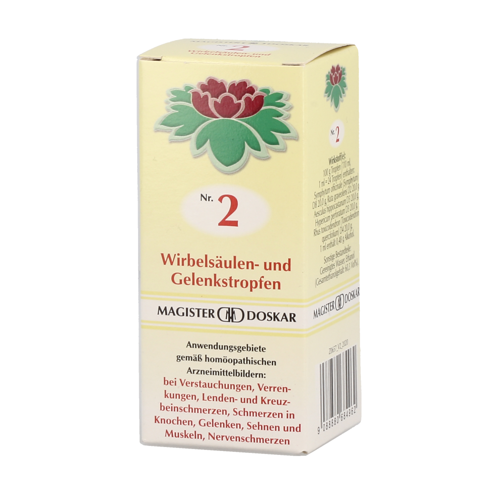 Doskar Tropfen Nr. 2 - Wirbelsäule und Gelenkstropfen - 50 Milliliter