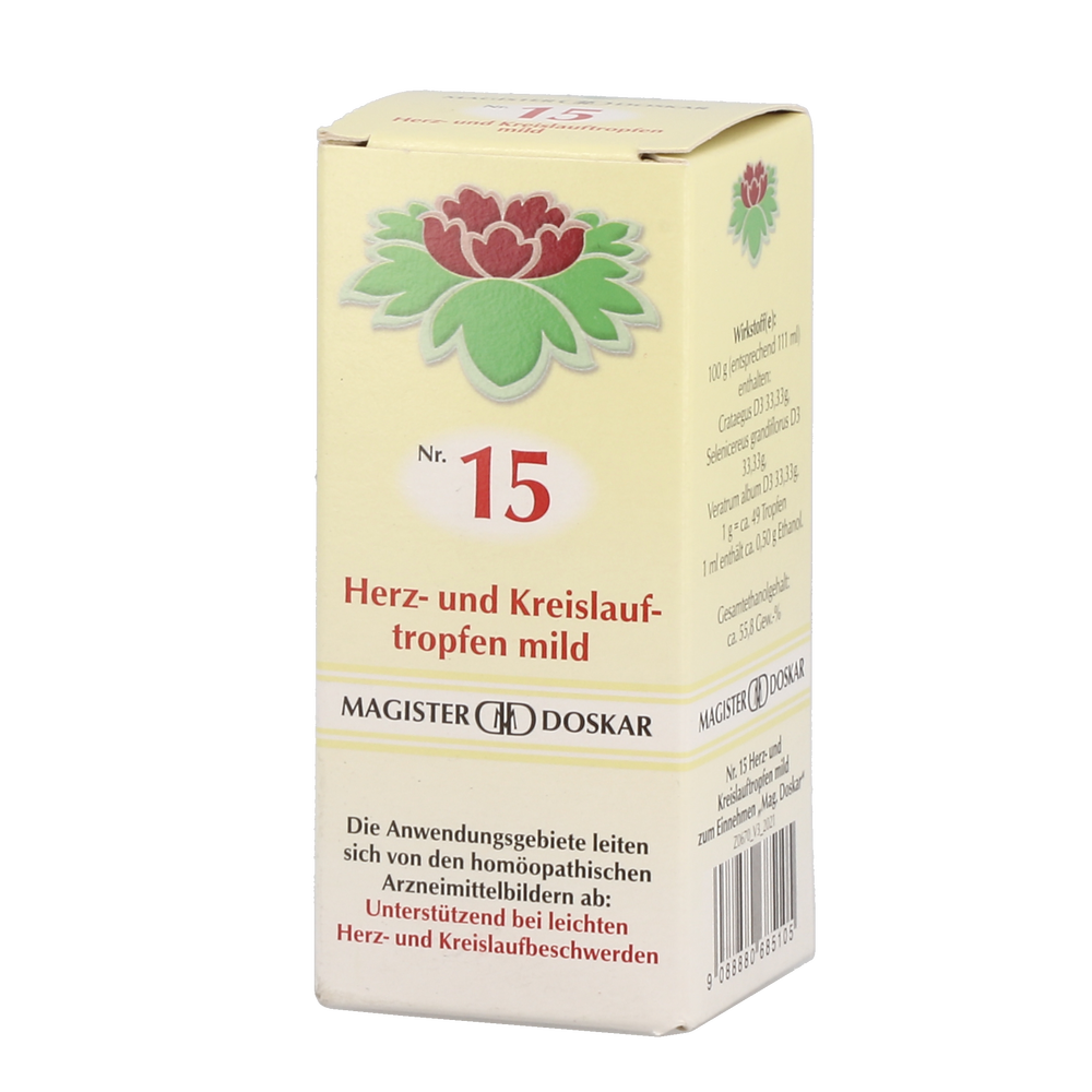 Doskar Tropfen Nr. 15 - Herz- und Kreislauftropfen mild - 50 Milliliter