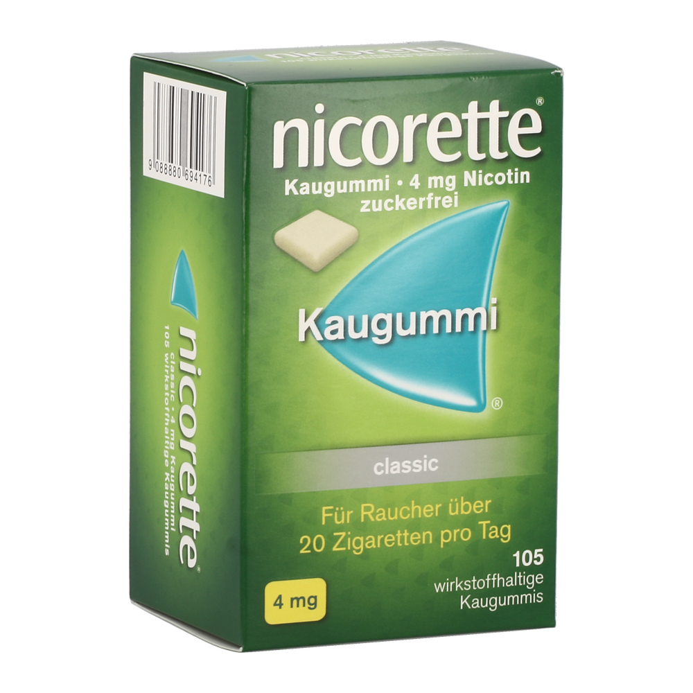 Nicorette Kaugummi 4mg ohne Geschmack - 105 Stück