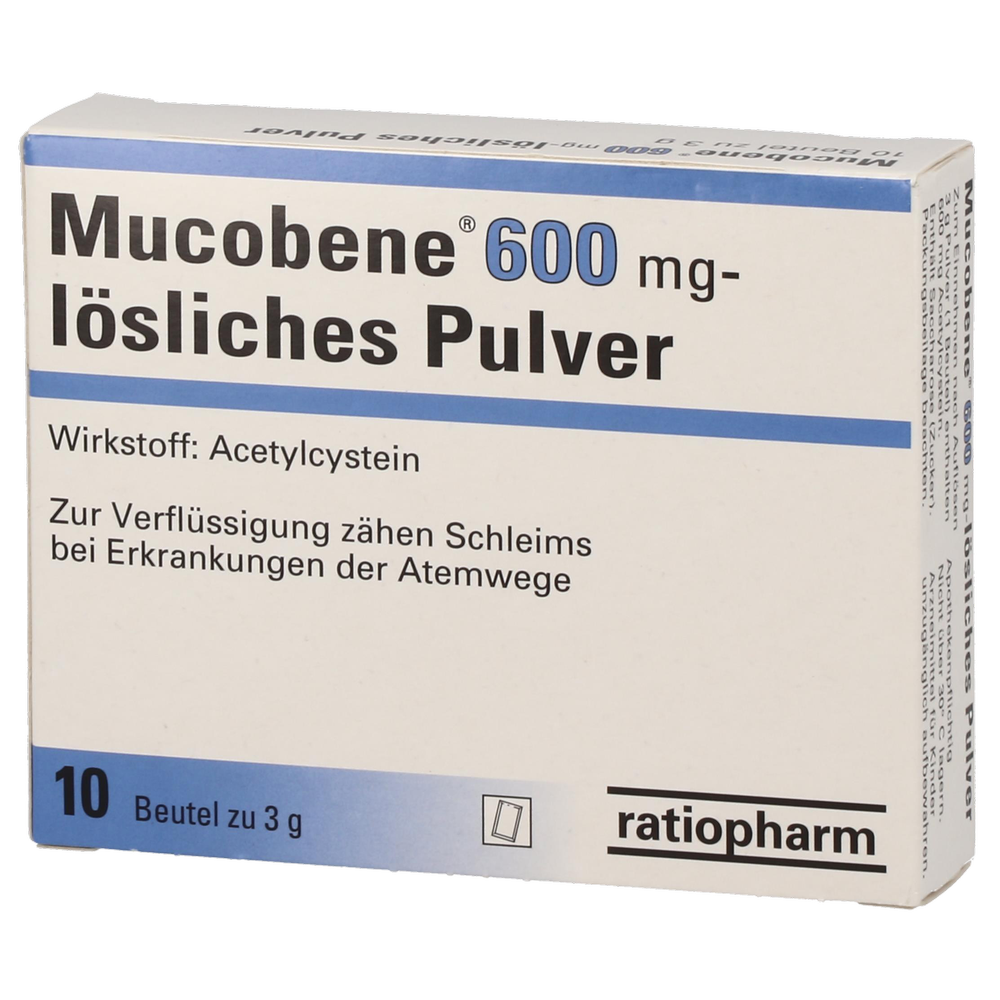 Mucobene® 600 mg lösliches Pulver - 10 Stück