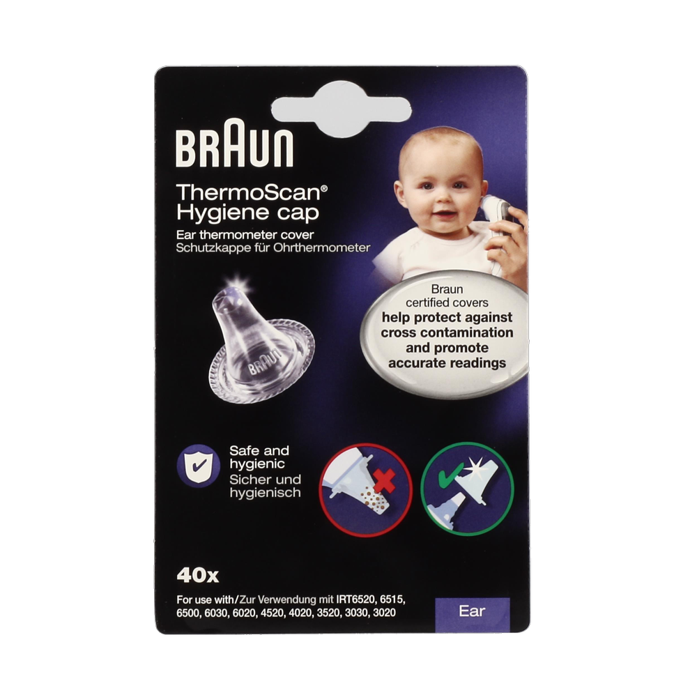 Braun Thermoscan Schutzkappen für Ohr-Fieberthermometer - 40 Stück