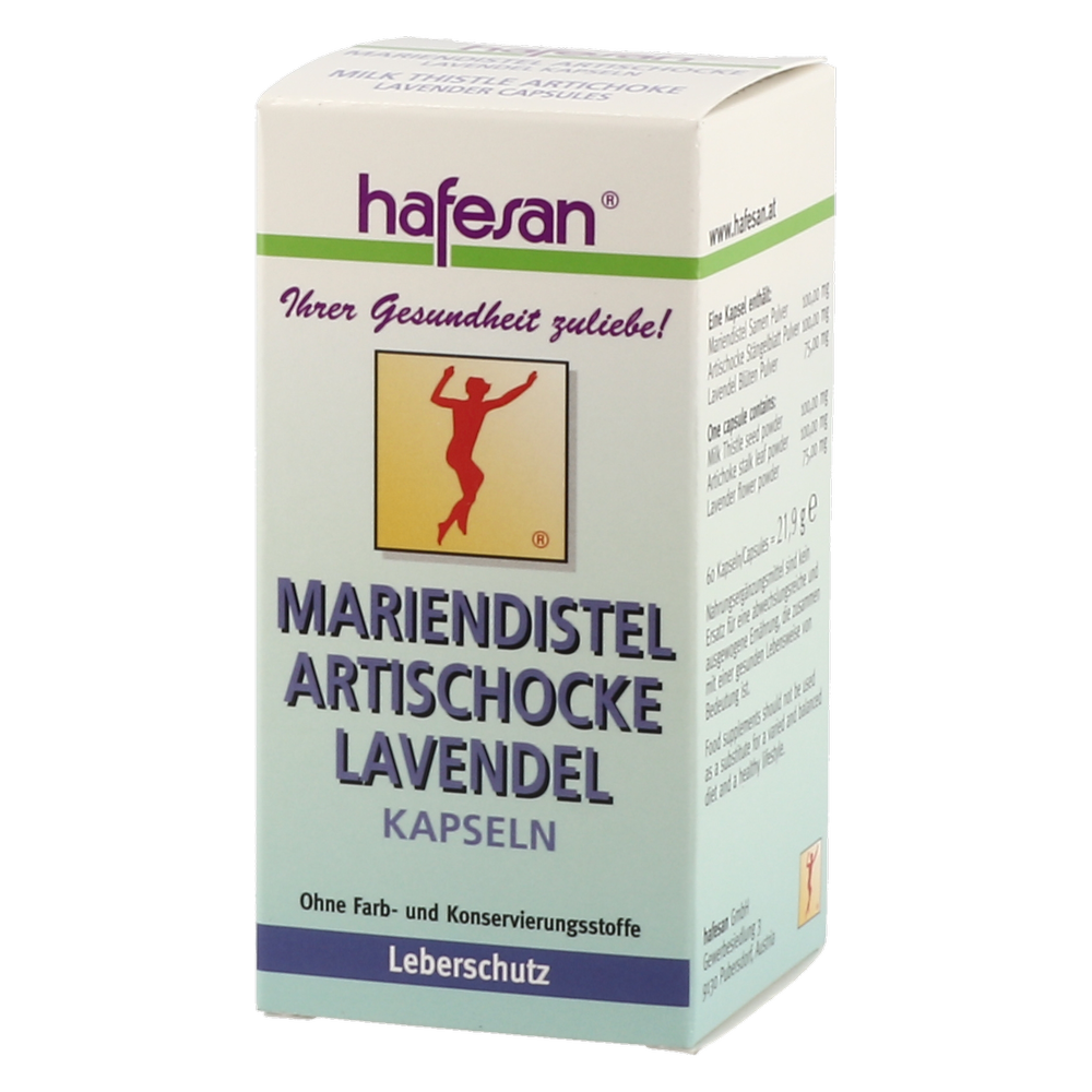 Hafesan Mariendistel Artischocke Lavendel Kapseln - 60 Stück