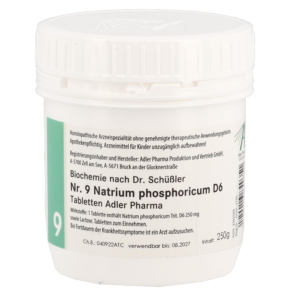 Schüßler Salz Adler Nr. 9 D6 Tabletten - 250 Gramm