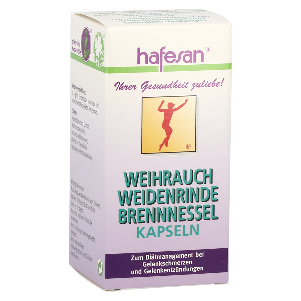 Hafesan Weihrauch Weidenrinde Brennessel Kapseln - 60 Stück