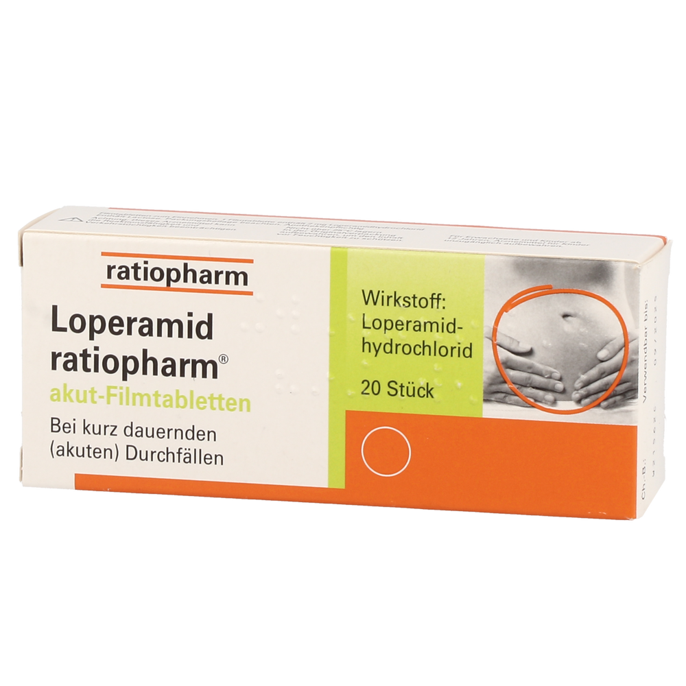 Loperamid ratiopharm® akut Filmtabletten - 20 Stück