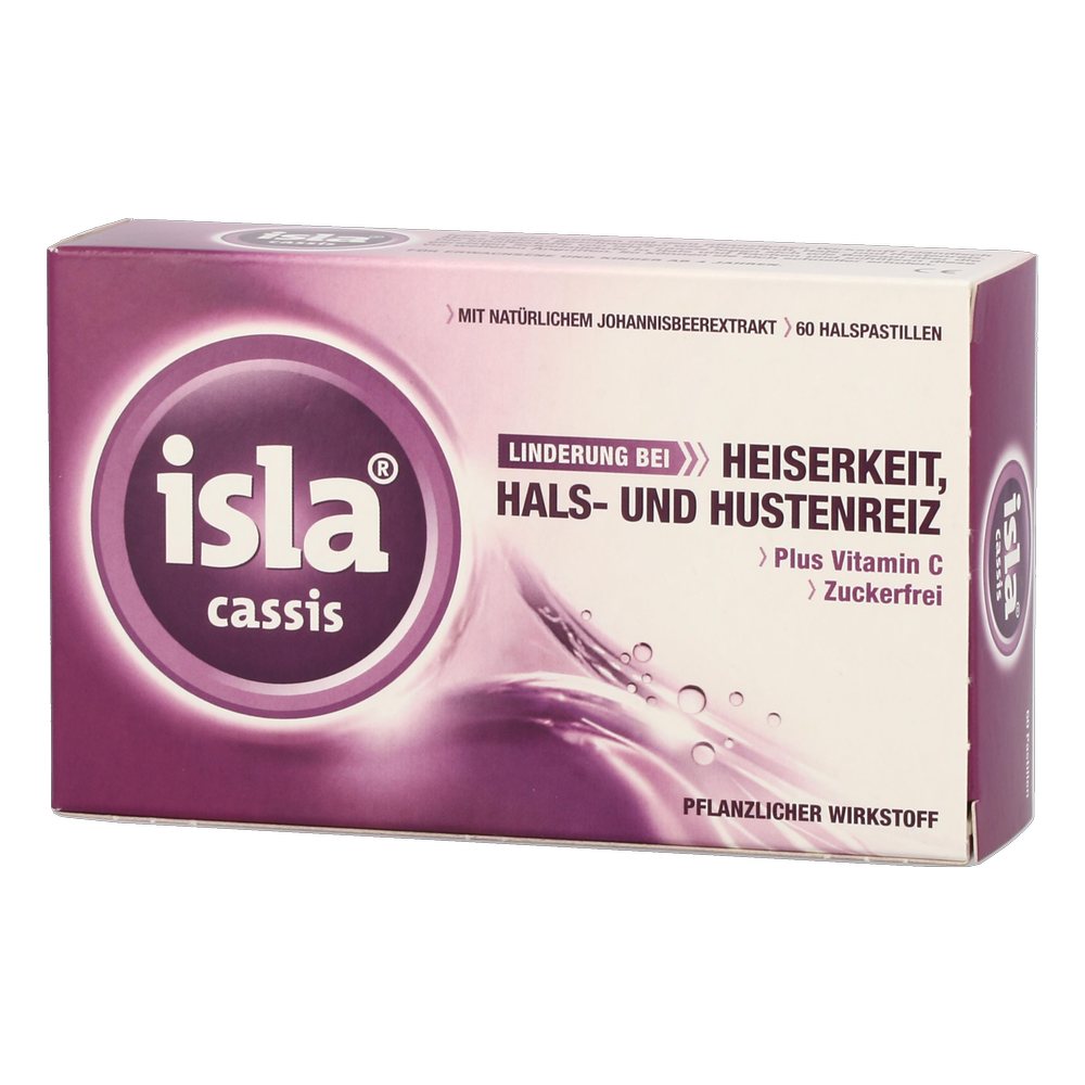 Isla Cassis Halspastillen 60 Stück - 60 Stück