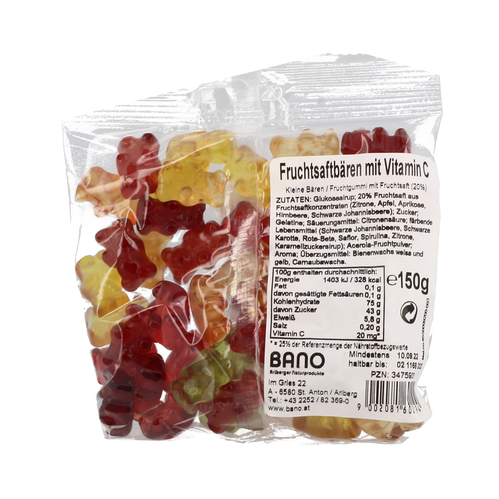 BANO FRUCHTSAFTBÄRCHEN KL 150g 45 Stk. - 150 Gramm