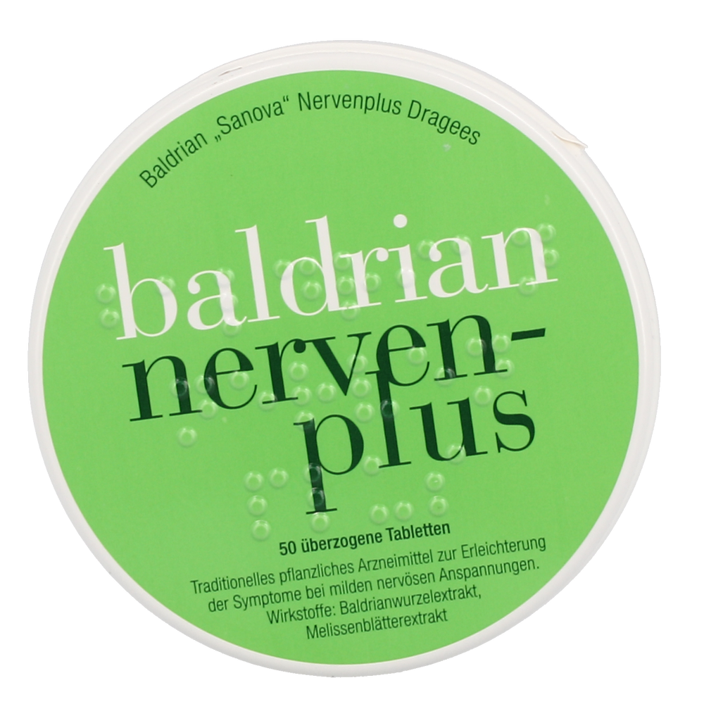 Baldrian „Sanova“ Nervenplus Dragees - 50 Stück