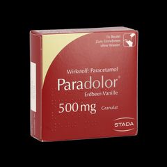 Paradolor® Erdbeer/Vanille 500 mg Granulat - 16 Stück