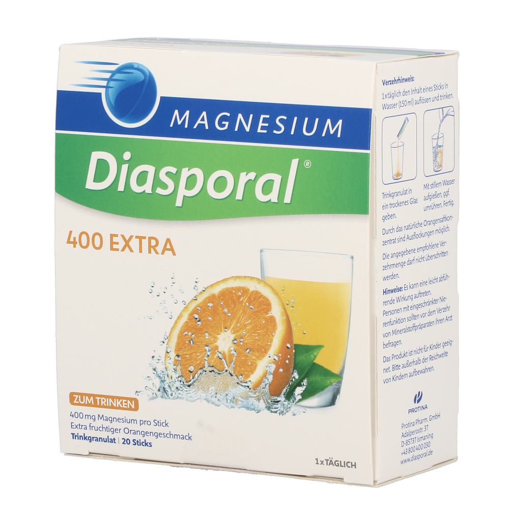 Magnesium-Diasporal® 400 EXTRA, Trinkgranulat - 20 Stück