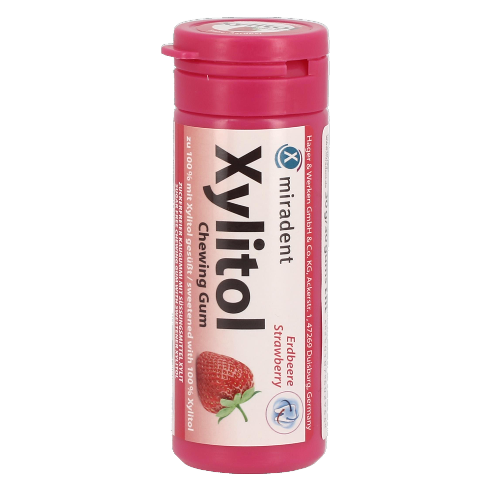 MIRADENT XYLIT.GUM ERDBEERE - 30 Stück
