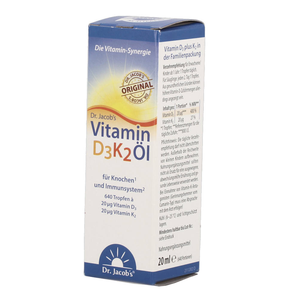 VIT D3K2 OEL TR DR.JACOBS - 20 Milliliter