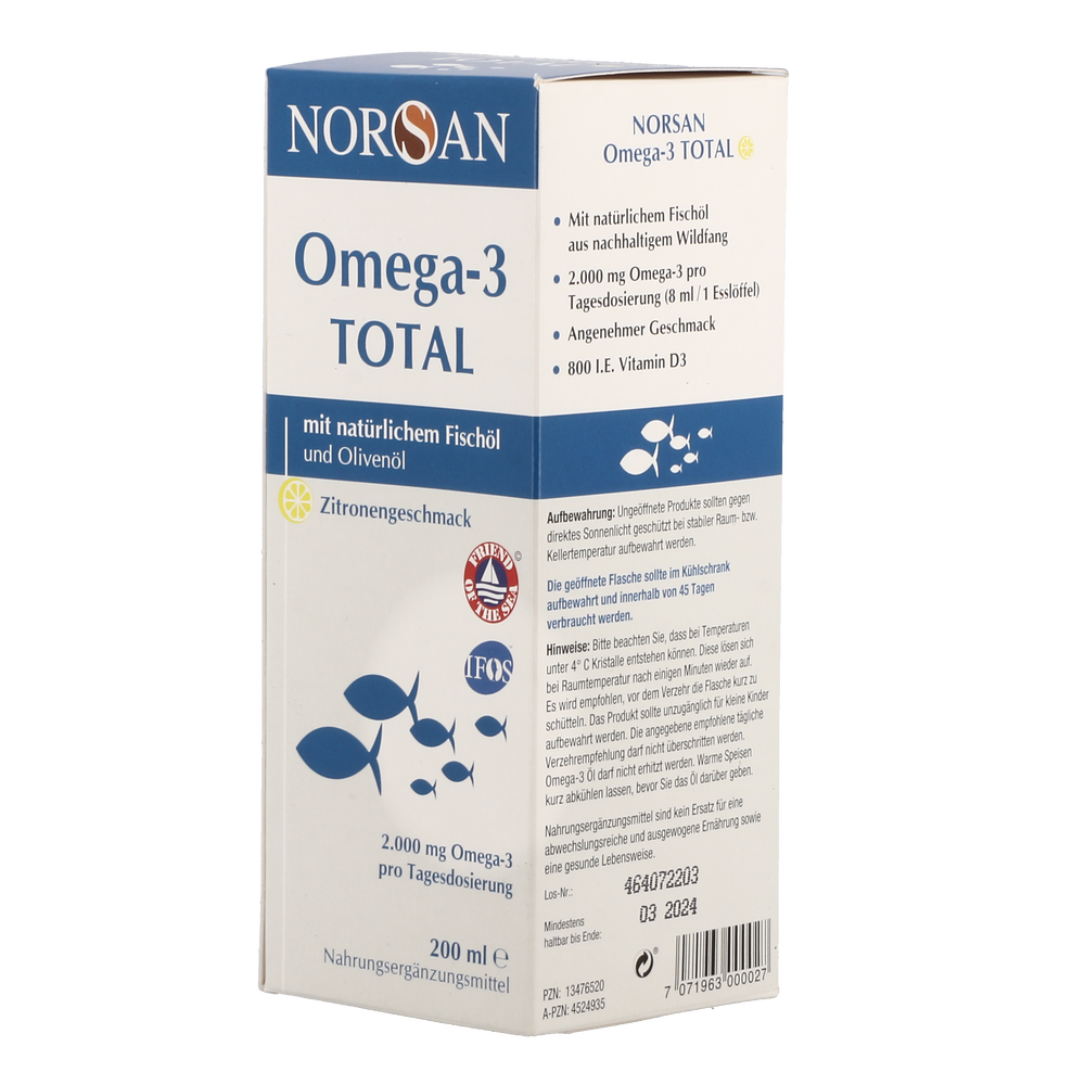 NORSAN OMEGA 3 OEL TOTAL ZIT - 200 Milliliter