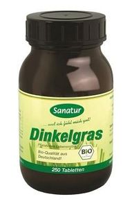 Dinkel-Gras Tabletten, BIO Sanatur - 250 Gramm