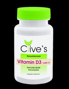 Clive`s Vitamin D3 2.000 i.E. Kapseln - 60 Stück