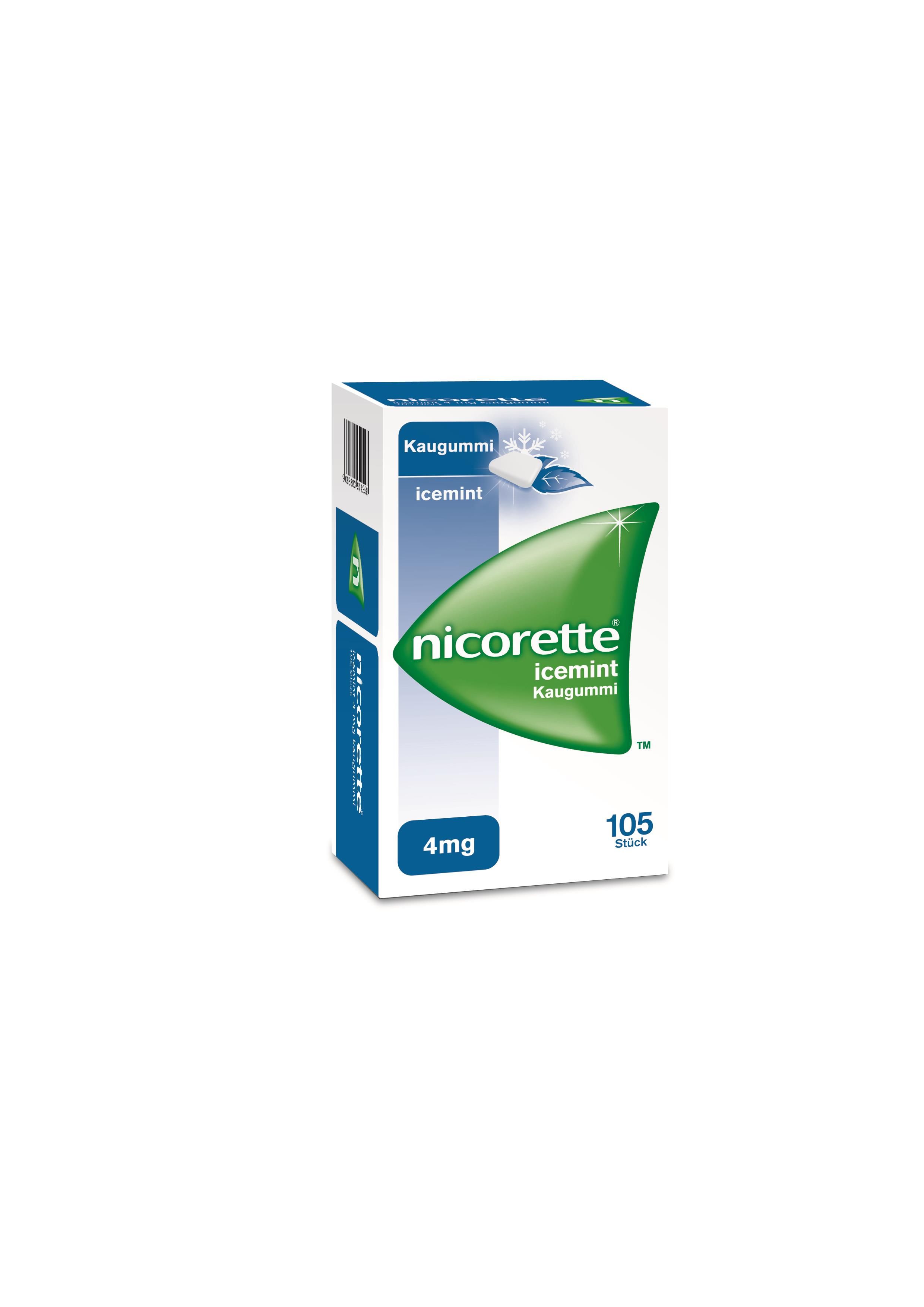 nicorette® Kaugummi icemint 4mg - 105 Stück