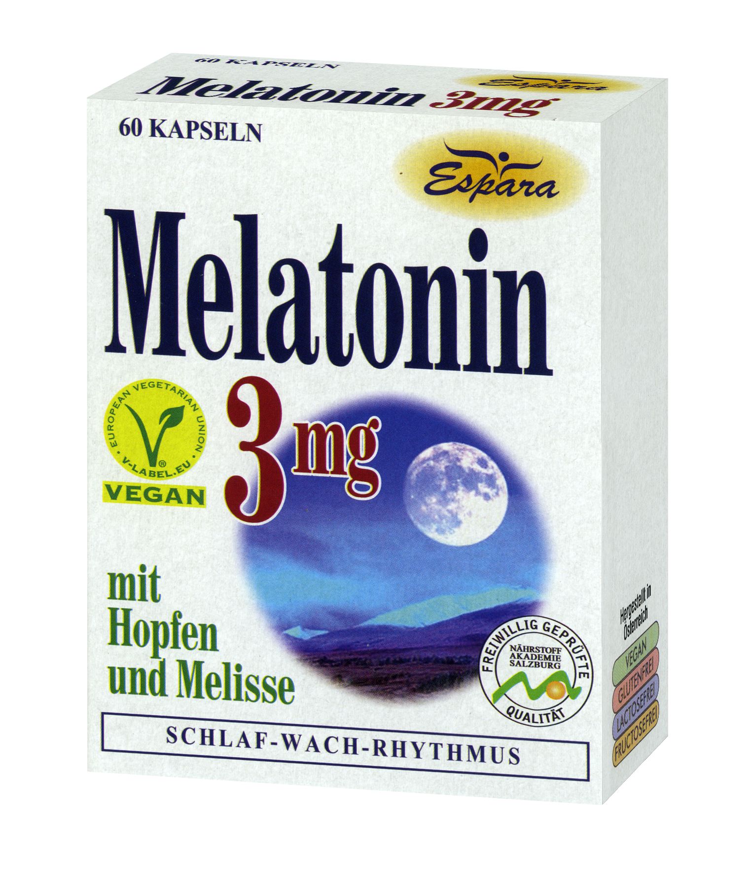 Espara Melatonin 3mg Kapseln - 60 Stück