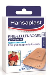 Hansaplast Universal Knie&Ellen-bogen wasserabweisend - 10 Stück