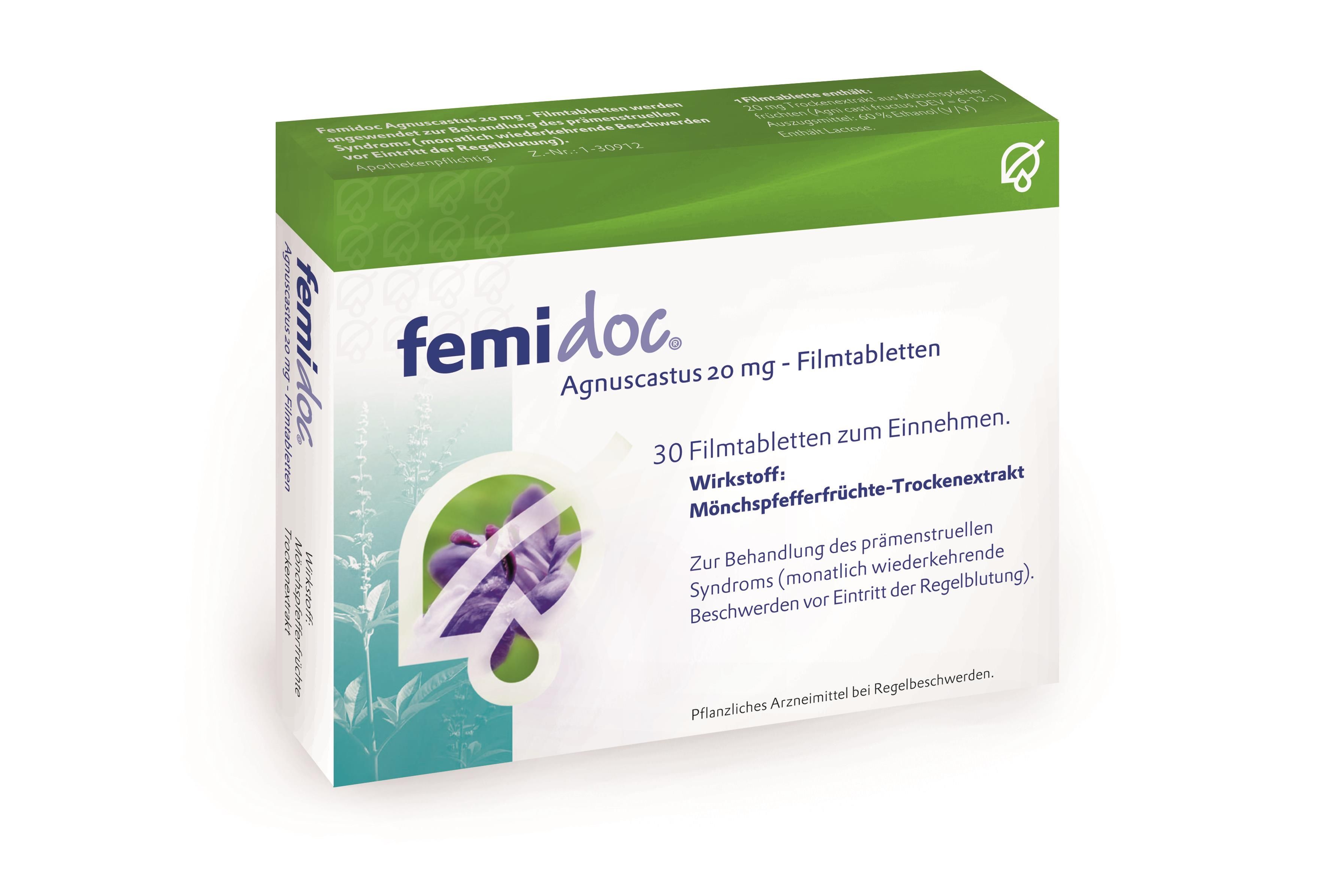 femidoc® AGNUSCASTUS 20 MG - FILMTABLETTEN - 30 Stück