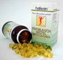 Hafesan Knoblauch Mistel Weissdorn Kapseln - 80 Stück