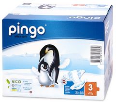 Bio Windeln Midi Jumbo 4-9kg Pinguin – Pingo Swiss - 88 Stück