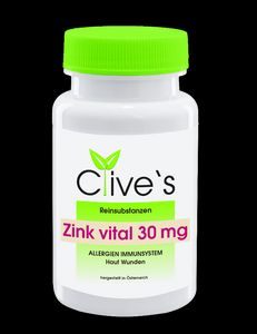 Clive`s Zink vital 30 mg Kapseln - 60 Stück