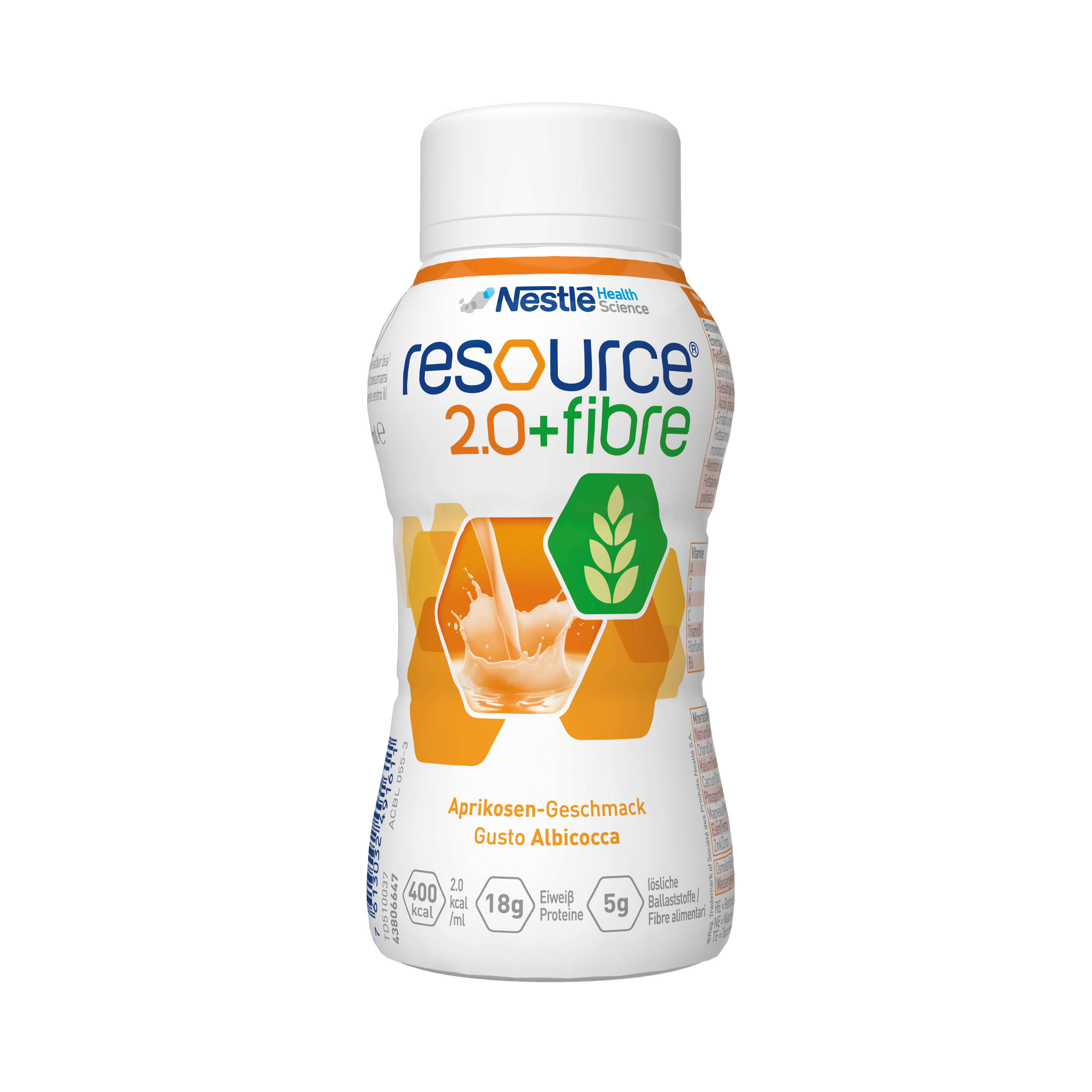 Resource® 2.0+fibre Aprikose 4x200ml - 4 Stück