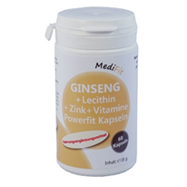 Ginseng + Lecithin + Zink + Vitamine Powerfit Kapseln - 60 Stück